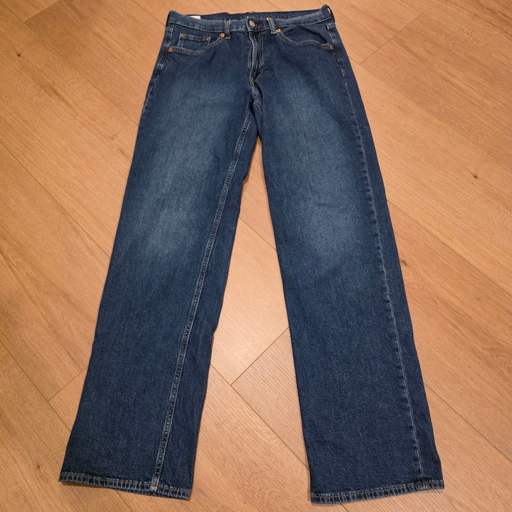 Gap 90s Loose High Rise Jeans Medium Wash Blue Denim 28 6 Long Wide Leg